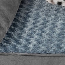 Grey Zelly Faux Fur Dog Bed